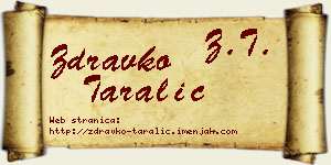 Zdravko Taralić vizit kartica